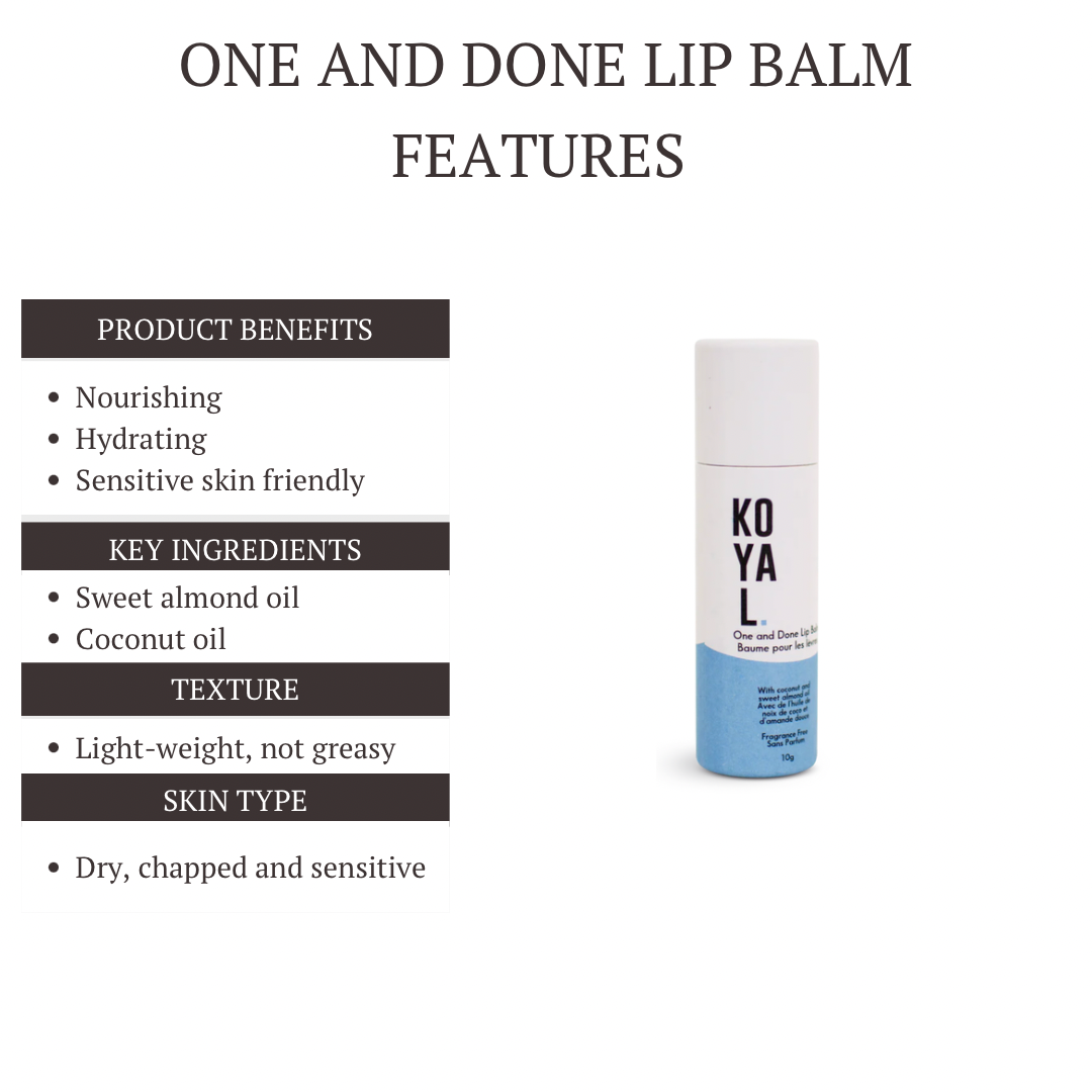 One and Done Lip Balm - for dry and sensitive lips