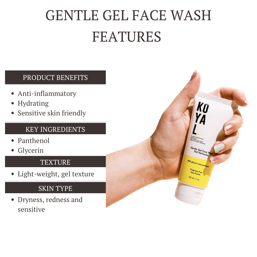 Gentle Gel Face Wash for Sensitive Skin and Dry Skin